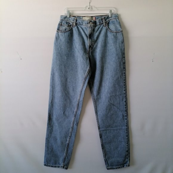 Levi’s 550 Womens Blue Classic Relaxed Fit Zip Denim Tapered Jeans Size 14 L - Picture 1 of 6